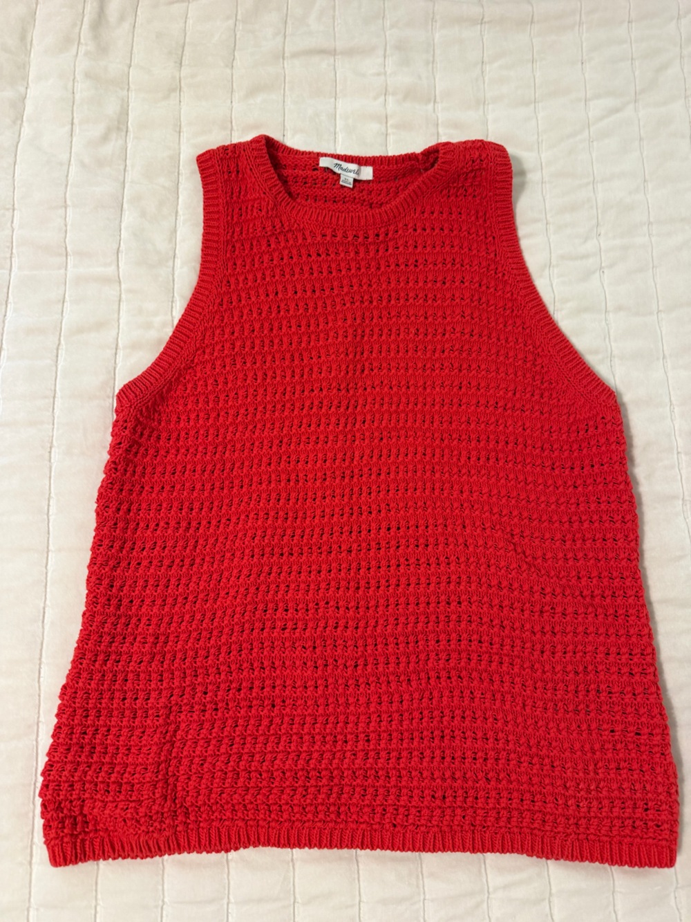 Madewell Red Knit Tank Top